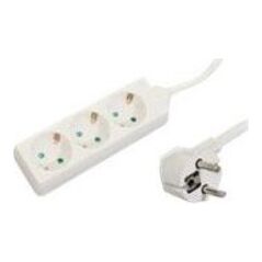 MicroConnect 3 gniazda Schuko 1.8M biała
