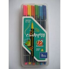 Tetis Cienkopisy 12kol trójkątne 0,7mm (KC001-B)