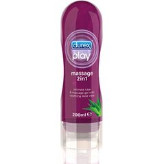 Durex  Masažo aliejus ir lubrikantas 2 in 1 "Play Massage" Durex 200 ml