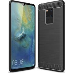 Hurtel Carbon Case elastyczne etui pokrowiec Huawei Mate 20 czarny uniwersalny