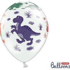 Party Deco Balon Dinozaury, mix, 30 cm, 6 szt. uniwersalny