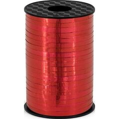 Party Deco Wstążka plastikowa metalizowana czerwona, 5 mm uniwersalny