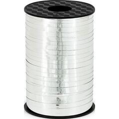 Party Deco Wstążka plastikowa metalizowana srebrna, 5 mm uniwersalny