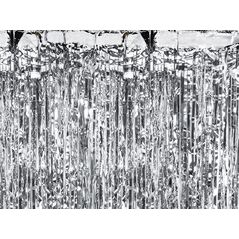 Kurtyna imprezowa, srebrna, 90x250 cm. uniwersalny
