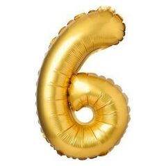 Arpex Balon foliowy cyfra "6" złota 71cm (28")