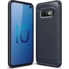 Hurtel Carbon Case elastyczne etui pokrowiec Samsung Galaxy S10e niebieski uniwersalny
