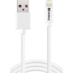 Kabel USB Sandberg USB-A - Lightning 1 m Biały (340-75)