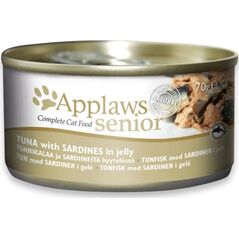 Applaws Applaws Cat Senior karma dla starszych kotów tuńczyk z sardynkami w galaretce puszka 70 g uniwersalny