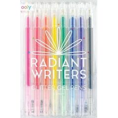 Kolorowe Baloniki Długopisy żelowe z brokatem Radiant Writers 8szt