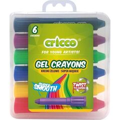 Cricco Kredki żelowe Twist 6 kolorów CRICCO