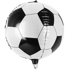 Party Deco Balon foliowy, piłka nożna, biało-czarny, 40 cm uniwersalny
