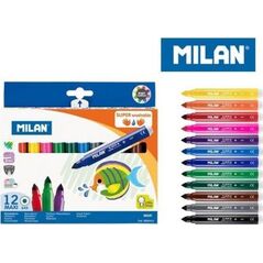 Milan Flamastry maxi Super Washable 12 kolorów