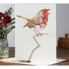 DM Collection Karnet A014 B6 + koperta Śpiewający rudzik