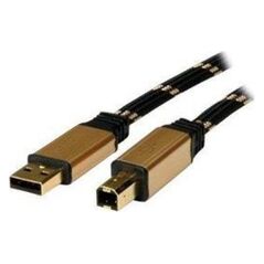 Kabel USB Roline USB-A - 4.5 m Czarny Złoty (JAB-1127658)