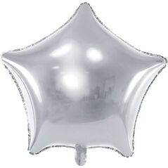 Party Deco Balon foliowy gwiazda srebrna - 48 cm - 1 szt. uniwersalny