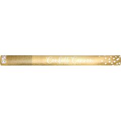 Party Deco Tuba strzelająca, metaliczne złote serca, 60 cm, 1 szt. uniwersalny