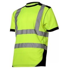 Lahti Pro Koszulka T-shirt Ostrzegawcza, żółto-czarna 3XL (L4022506)