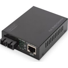 Konwerter światłowodowy Digitus Gigabit PoE Singlem.Media RJ45/SC SM PSE