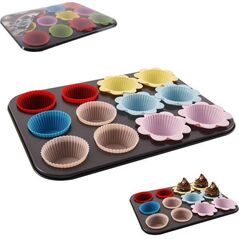 Orion Forma na muffinki 12szt +foremki silikonowe uniwersalny