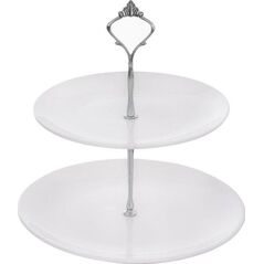 Orion Patera 2-piętrowa porcelanowa na CIASTO OWOCE uniwersalny