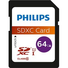 Karta Philips SDXC 64 GB Class 10 UHS-I/U1 V10 (FM64SD55B/10)