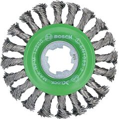 Bosch Bosch X-LOCK disc brush Heavy for Inox 115mm, knotted (115mm diameter, 0.5 mm wire)