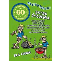 Stamp Karnet Party naklejany B6+koperta Urodziny 60 wz04