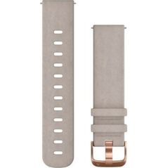 Garmin Pasek skórzany na nadgarstek Quick Release 20 (szary / różowe złoto)