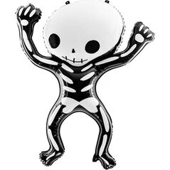 Party Deco Balon foliowy Szkielet na Halloween - 84 cm x 100 cm - 1 szt. uniwersalny