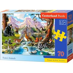 Castorland Puzzle 70 Forest Animals CASTOR