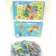 Pierot Puzzle Mapa świata + Mapa Polski