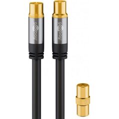 Goobay goobay TV antenna cable 135dB black 2m -4x shielded