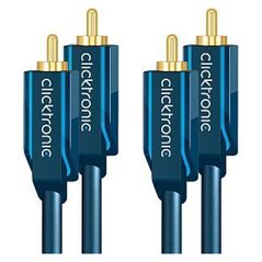 Kabel Clicktronic RCA (Cinch) x2 - RCA (Cinch) x2 1m granatowy (70377)