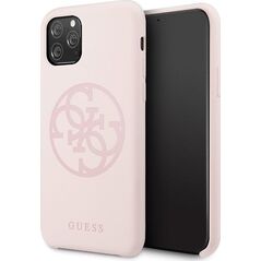 Guess Guess GUHCN58LS4GLP iPhone 11 Pro light pink/jasnoróżowy hard case Silicone 4G Tone On Tone