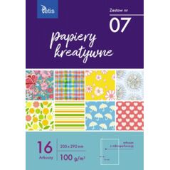 Tetis Papiery kreatywne 205x292mm 16 arkuszy (KB030-07)