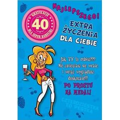 Stamp Karnet Party naklejany B6+koperta Urodziny 40 wz07