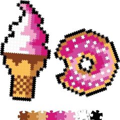 Fat Brain Toys Puzzelki Pixelki Jixelz 700 elem. - słodkości