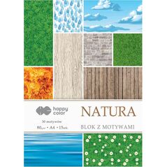 Happy Color Blok z motywami Natura A4/15ark HAPPY COLOR