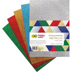 Happy Color Arkusze piankowe A4/5K Mix Metalic HAPPY COLOR