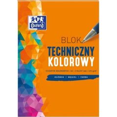 Oxford Blok techniczny A4 10k kolorowy 20szt.
