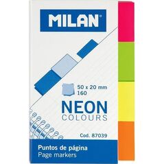 Milan Indeksy neon kolorowe 50x20mm MILAN