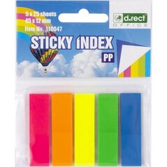 D.Rect Zakładki indeksujące 45x12mm 5x25 sztuk D.RECT