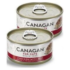 Canagan CANAGAN KOT pusz.75g CHICKEN/BEEF KURA /WOŁOWINA /12