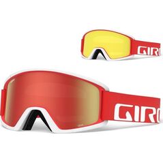 Giro Gogle zimowe GIRO SEMI RED WHITE APEX (Szyba lustrzana kolorowa AMBER SCARLET 40% S2 + Szyba kolorowa YELLOW 84% S0)
