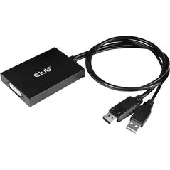 Adapter AV Club 3D DVI-D - DisplayPort + USB-A czarny (CAC-1010)
