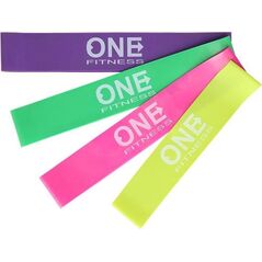 One Fitness Mini Band PBF-SET04 różne poziomy oporu w zestawie wielokolorowy 4 szt.