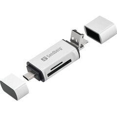 Adapter USB Sandberg Card Reader USB-C+USB+MicroUSB