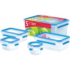 Emsa Emsa Food Clip&Close 508568 5 pcs. Set transparent/blue