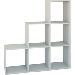 Topeshop Regał komorowy schodkowy poziomowy step RS-30 biel