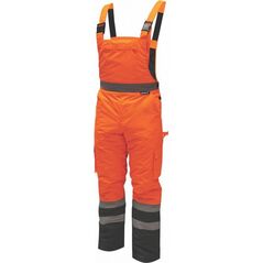 Dedra spodnie ocieplane odblaskowe ogrodniczki rozmiar S, pomarańczowe (BH80SO2-S)